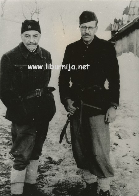 Dr. Ante Mandić i sin mu Oleg st., par dana nakon opisanog događaja otišli su u partizane... (fotografija je snimljena u Topuskom: zima 1943/44)