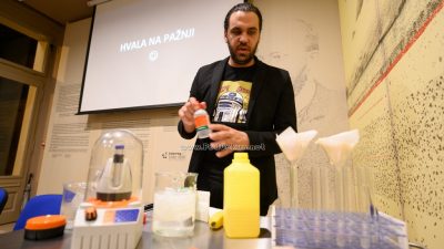 FOTO Gjino Šutić vološćanskoj publici predstavio biohakiranje