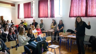 FOTO Filozofski laboratorij – Mia Biturajac i Ivan Cerovac održali dva zanimljiva predavanja @ GEK