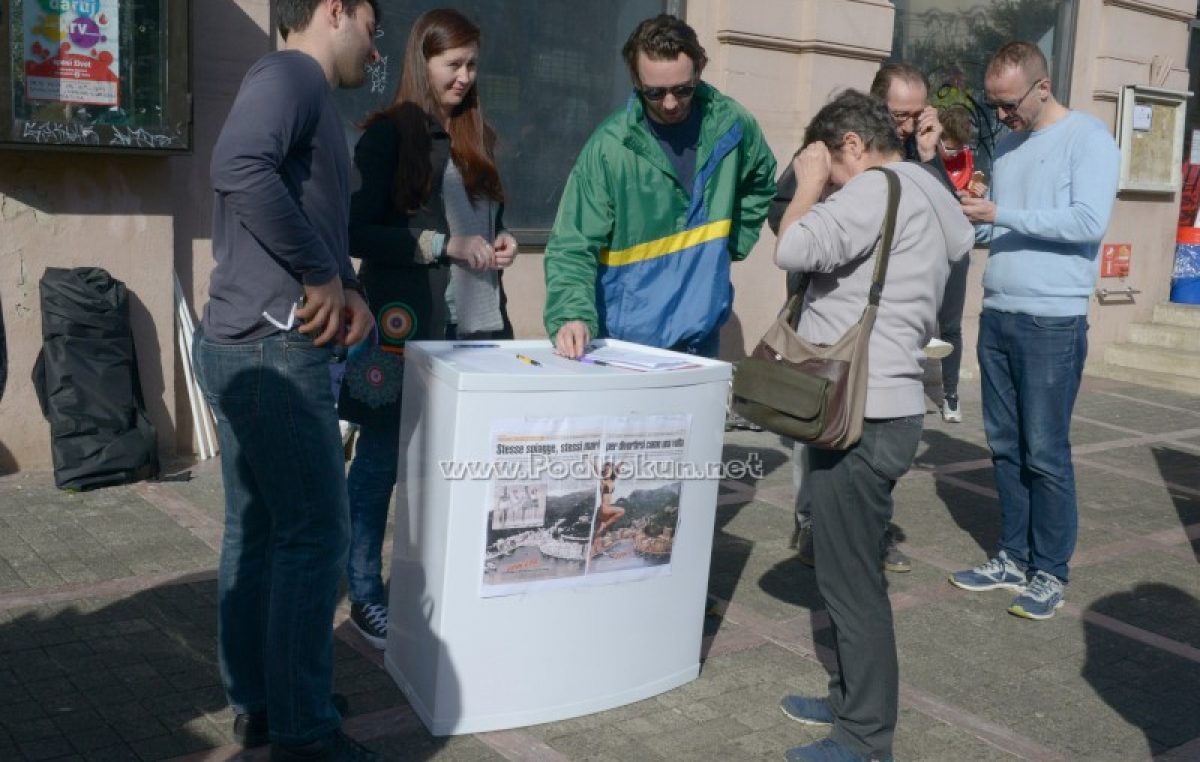 FOTO Spasimo grad – zaustavimo betonizaciju: Prikupljeno 900 potpisa podrške za zaustavljanje betonizacije grada Opatije