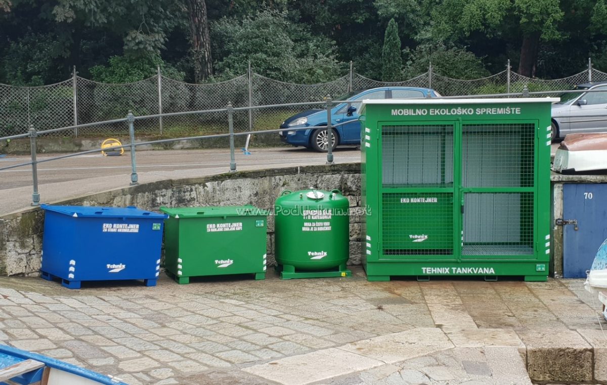 U OKU KAMERE Novi eko kontejneri i mobilno ekološko spremište postavljeni u lukama Opatija, Volosko i Ičići