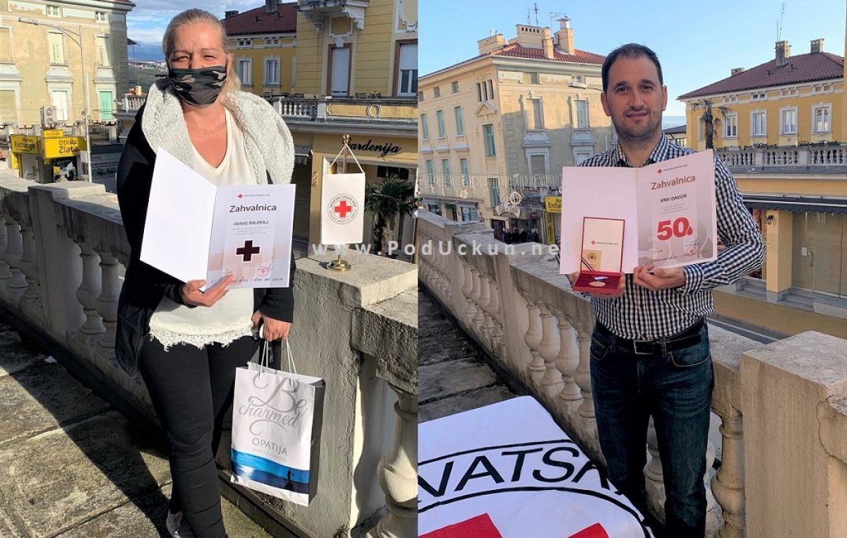 Predstavljamo ovogodišnje nagrađene darivatelje krvi GDCK Opatija – Katarina Bajraj i Davor Vrh